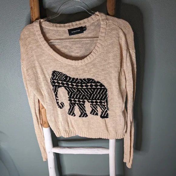 MinkPink Pride of Place elephant sweater - Picture 2 of 6